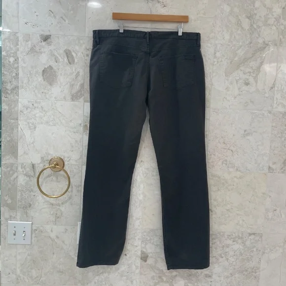 BURBERRY {38R} Men's Cotton Pants / Jeans Styling Charcoal Gray Straight Leg - Picture 2 of 8